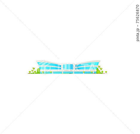 Sport court isolated playground with roof, stadium Sport court isolated playground with roof, stadium 75626870