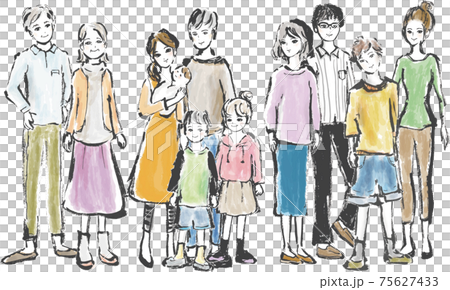 いろいろな世代の人々 セット 集合 いろいろな世代の人々 セット 集合 75627433