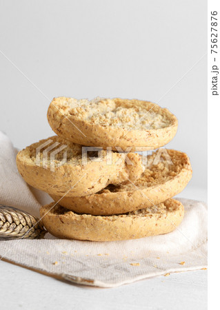 Classical apulian friselle made in Puglia, Salento by wholegrain weat 75627876