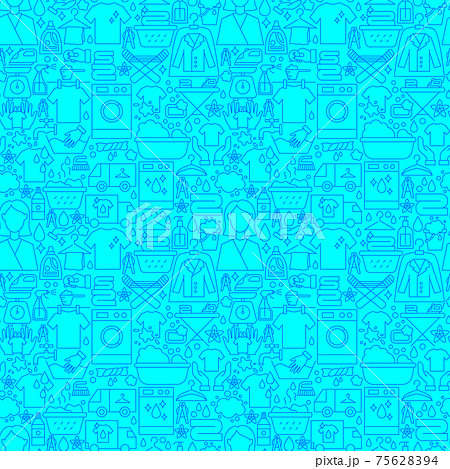 Laundry Line Seamless Pattern 75628394