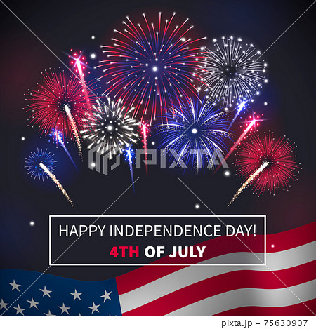 Fireworks Realistic Background Fireworks Realistic Background 75630907
