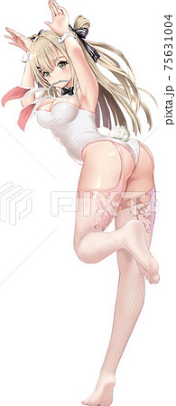 うさ耳をするバニーガール うさ耳をするバニーガール 75631004