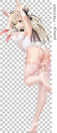 うさ耳をするバニーガール うさ耳をするバニーガール 75631004