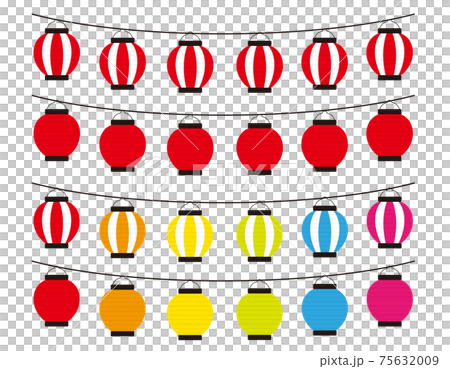 矢量插圖集的彩燈 75632009