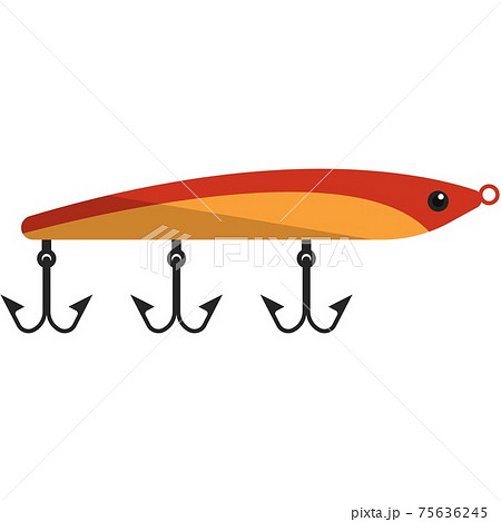 Vector spoon with hook isolated on white background Vector spoon with hook isolated on white background 75636245