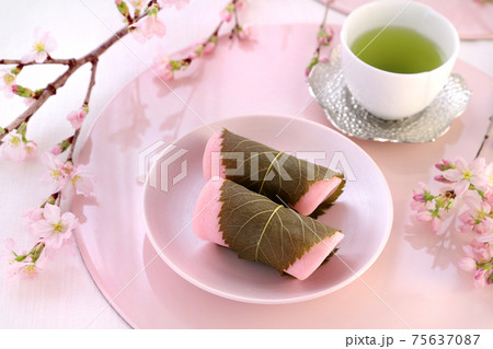 桜餅　啓翁桜　おうちでお花見 75637087