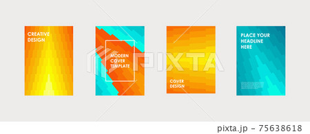 Colorful book or corporate brochure cover design template. 75638618