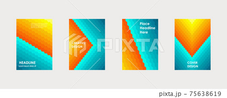 Colorful book or corporate brochure cover design template. 75638619