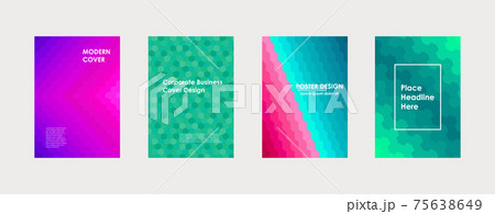 Colorful book or corporate brochure cover design template. 75638649