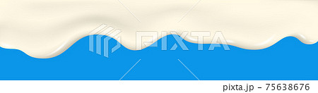 Dripping milk, cream, liquid, ice cream. 75638676