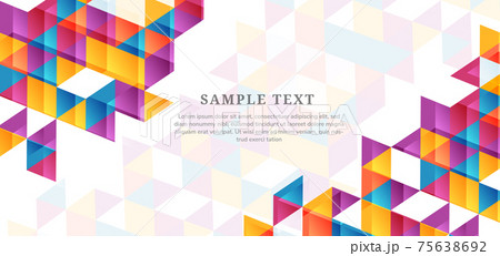 Template design abstract modern colorful triangles on white