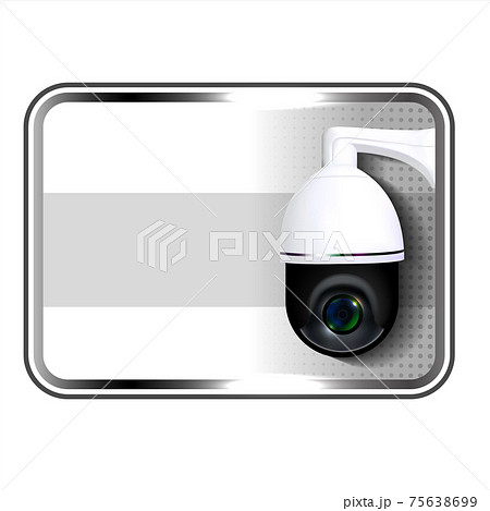 Cctv in Operation Warning Nameplate Poster Vector Cctv in Operation Warning Nameplate Poster Vector 75638699