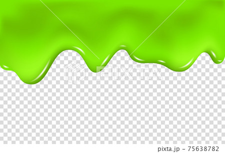 Green slime drip isolated on transparent background. 75638782
