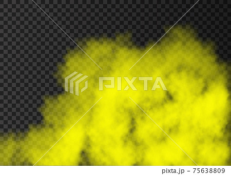 Yellow smoke or fog isolated on transparent background. Yellow smoke or fog isolated on transparent background. 75638809