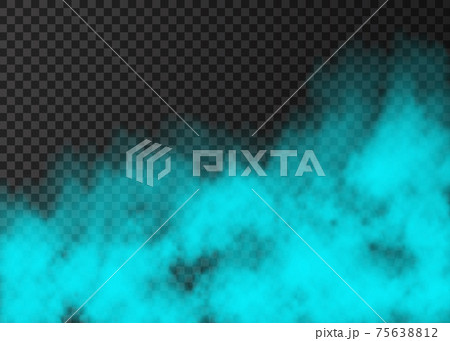 Blue smoke or fog isolated on transparent background. Blue smoke or fog isolated on transparent background. 75638812