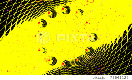 抽象画パーティクル　テクノロジーイメージ素材 75641125