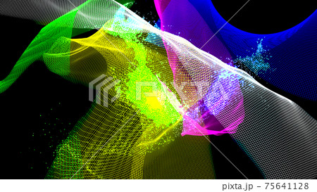 抽象画パーティクル　テクノロジーイメージ素材 75641128