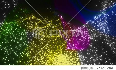 抽象画パーティクル　テクノロジーイメージ素材 75641208