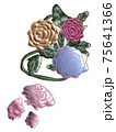 カラフルな薔薇 75641366