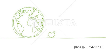 Sustainability development background banner with hand drawn, Save the world 75641416