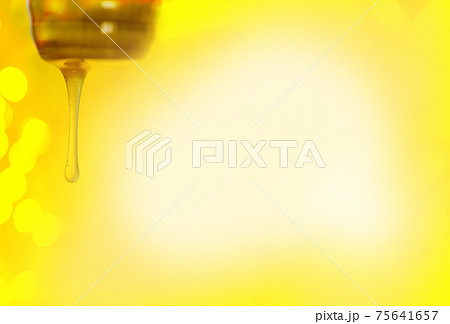 Honey stick with pouring honey Honey stick with pouring honey 75641657