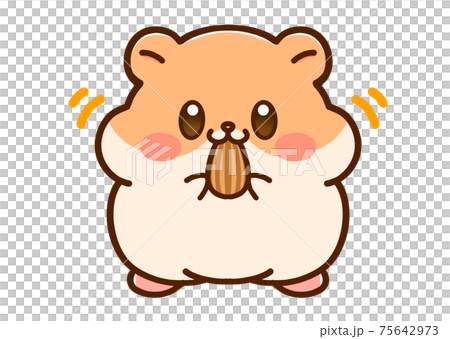 吃倉鼠的插畫素材2 75642973