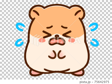 道歉的倉鼠插圖素材 75642975