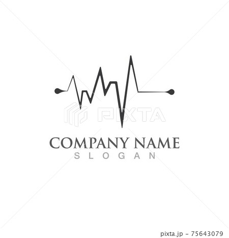 Sound waves vector illustration 75643079