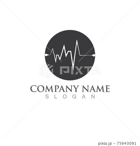 Sound waves vector illustration 75643091