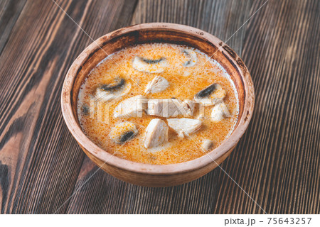 Bowl of Tom kha kai Bowl of Tom kha kai 75643257