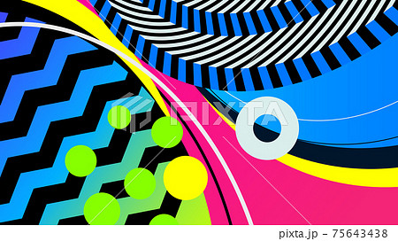 Pop art memphis abstract background 75643438