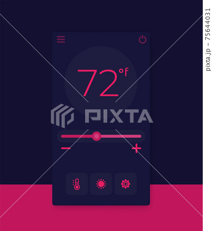 thermostat app, mobile ui design thermostat app, mobile ui design 75644031