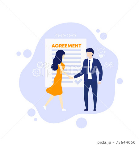 agreement, people shaking hands, vector 75644050