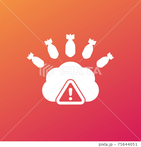 Hosting under DDoS Attack icon, vector art 75644051