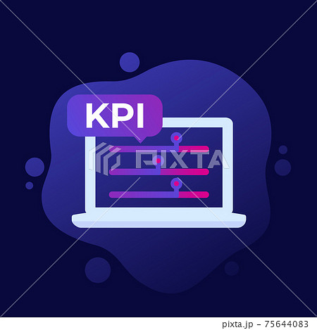 KPI, business indicator vector icon KPI, business indicator vector icon 75644083