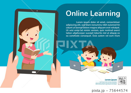 children online learning concept 75644574