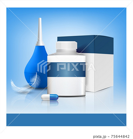 Hemorrhoids Pills And Tool Advertising Poster Vector 75644842