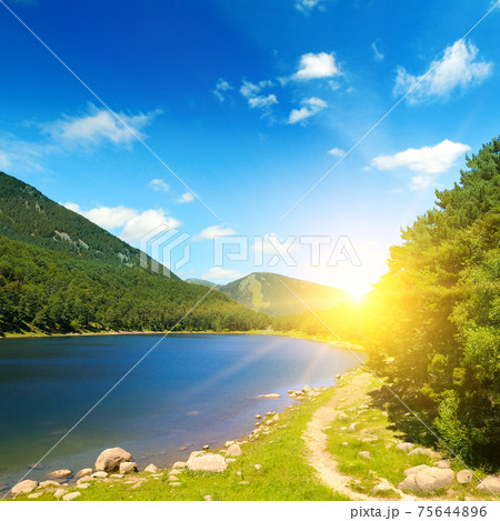 Lake of Engolasters in Andorra. 75644896