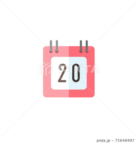 Calendar. Diary date. Flat color icon. Commerce vector illustration 75646997