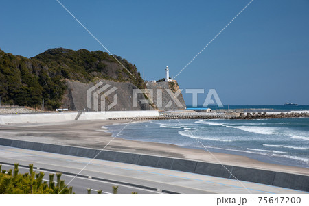 豊間海岸からの塩屋埼灯台 75647200