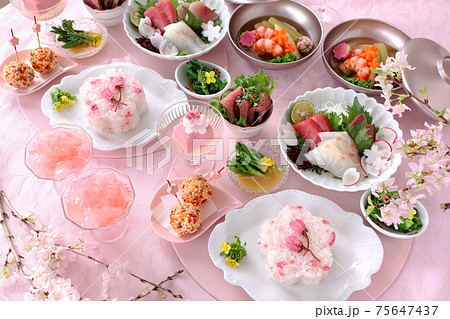 お花見ランチ　お花見御膳　さくら御膳　桜御膳　おうちでお花見 75647437