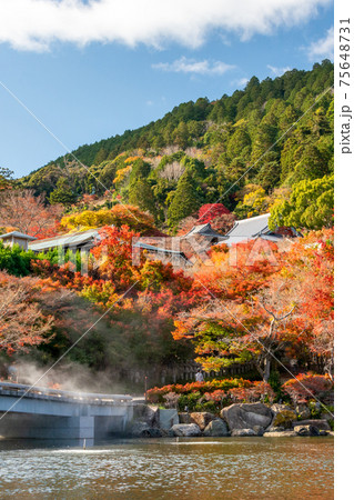 大阪府箕面市にある勝尾寺の紅葉の写真素材 大阪府箕面市にある勝尾寺の紅葉の写真素材
