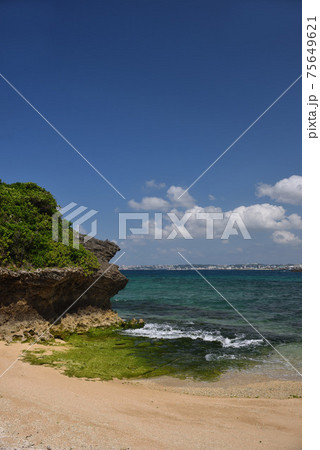 沖縄 浦添西海岸カーミージーの風景 沖縄 浦添西海岸カーミージーの風景 75649621