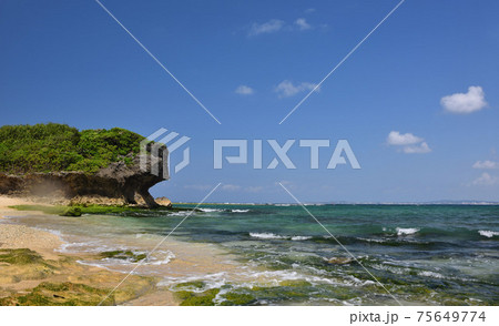 沖縄 浦添西海岸カーミージーの風景 沖縄 浦添西海岸カーミージーの風景 75649774