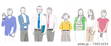 男性 女性のビジネスチームのイラストのイラスト素材