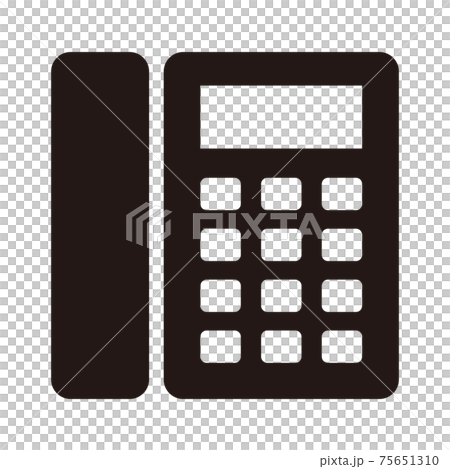 簡單的電話圖標/黑色和白色 75651310