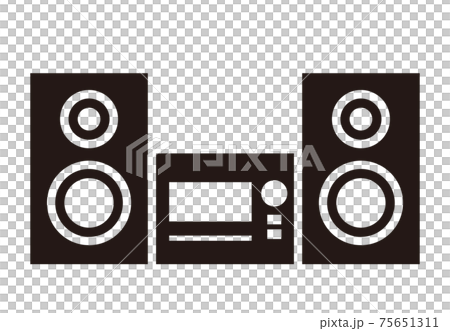 簡單組件圖標/黑色和白色 75651311