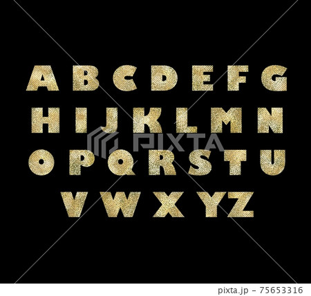 金ラメのアルファベットセット 75653316