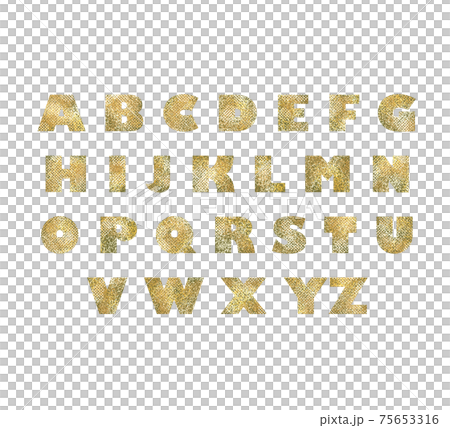 金ラメのアルファベットセット 75653316