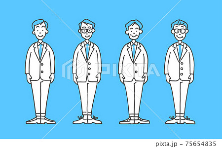 年齢別ビジネスマン 年齢別ビジネスマン 75654835